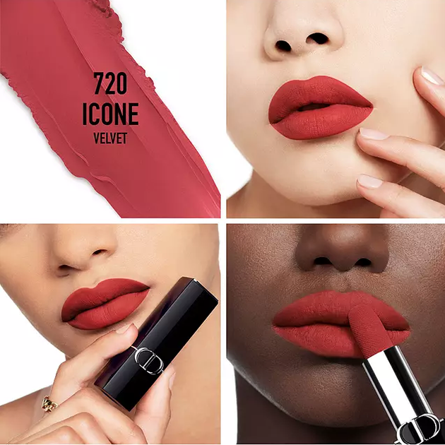 Помада для губ Dior Rouge Dior Velvet 720 Icone 3.5g - Фото 3 Помада для губ Dior Rouge Dior Velvet 720 Icone 3.5g - зображення 3