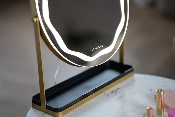 Дзеркало косметичне Beautifly Round LED Vanity (5903003702184) - зображення 6