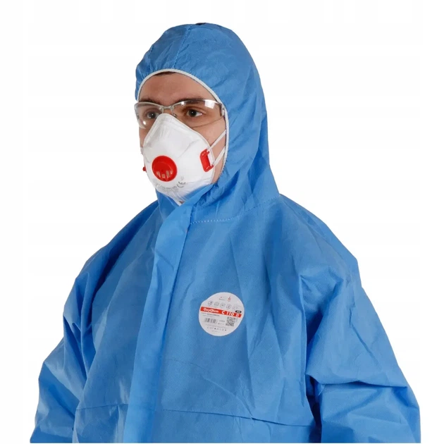 Защитный костюм ОхуChem С110В защита от пыли химических веществ Blue L - изображение 4