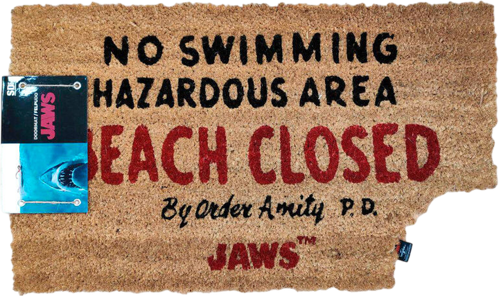 Wycieraczka pod drzwi SD Toys Jaws Beach Closed 60 x 40 cm (8435450233357) - obraz 1