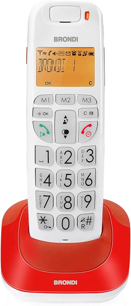 Telefon IP BRONDI Bravo Bright Red (8015908760323) - obraz 1