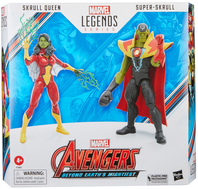 Zestaw figurek Hasbro Marvel Avengers Beyond Earth Mightiest Skrull Queen & Super Skrull 2 szt (5010996142535) - obraz 1