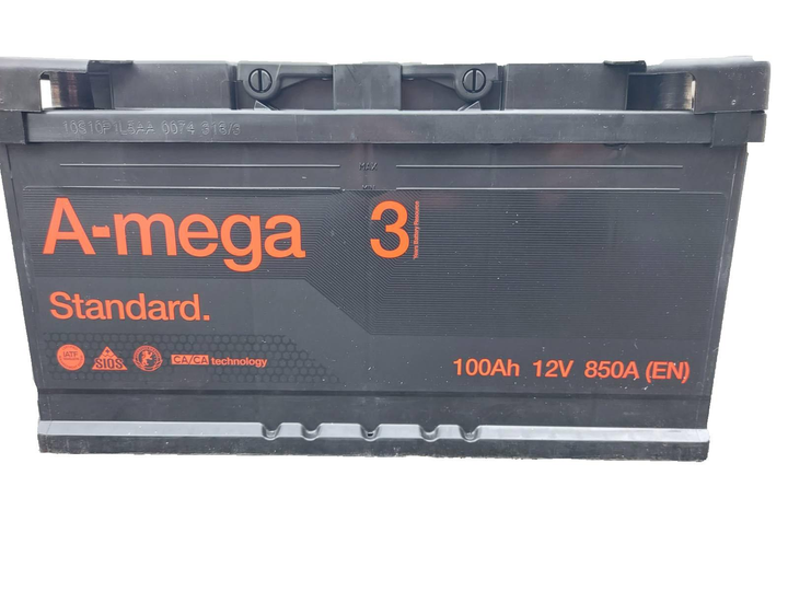 Автомобильный аккумулятор A-mega 100 Ah/12V 850A PRO (1) левый плюс - изображение 1