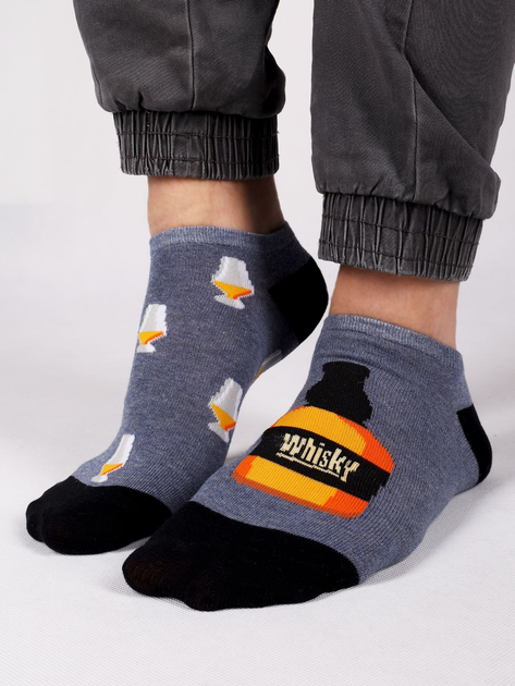 Шкарпетки чоловічі короткі бавовняні YOCLUB Funny Cotton Socks 35-38 Темно-сині (5904921661911) - зображення 1