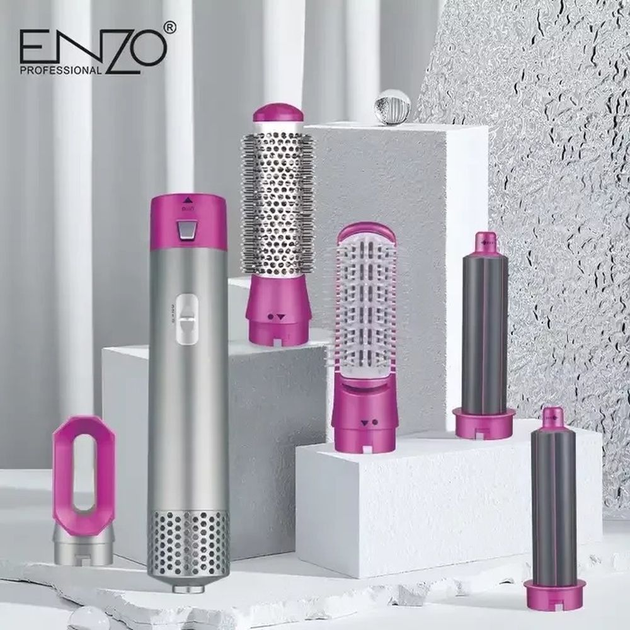 Фен мультистайлер 5в1 ENZO EN-6206 1000 Вт - зображення 1