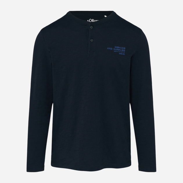 Longsleeve męski s.Oliver 10.3.11.12.130.2156929-5978 S Ciemnogranatowy (4099976682477) - obraz 4