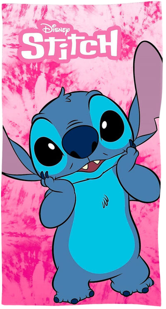 Пляжний рушник Disney Stitch 70 x 140 см Рожевий (8435631339489) - зображення 1