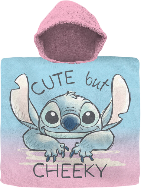 Ręcznik-poncho Kids Licensing Disney Stitch 60 x 120 cm (8435507884648) - obraz 1