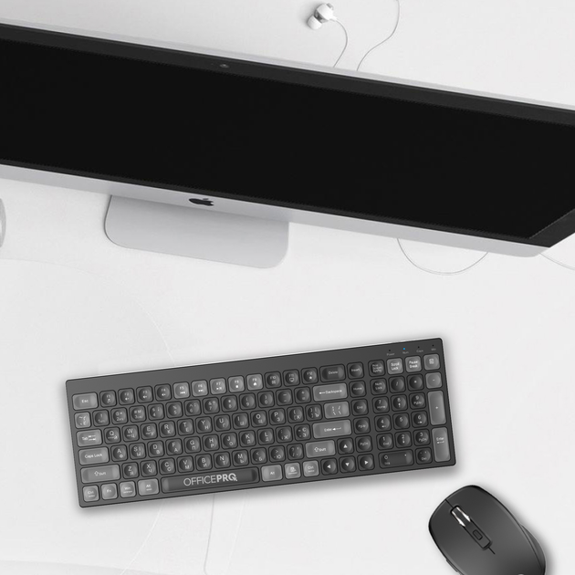 Клавіатура бездротова OfficePro SK985B Wireless/Bluetooth Black (SK985B) - зображення 9