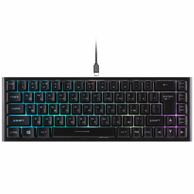 Клавіатура комбінована 2E Gaming 2E-KG360UBK RGB USB мембранна - зображення 2