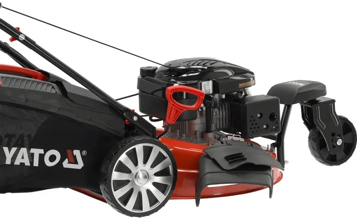 Kosiarka spalinowa YATO z napędem 3.5 kW szerokość koszenia: Ø= 53 cm pojemnik na trawę 62 l (YT-85545) - obraz 3