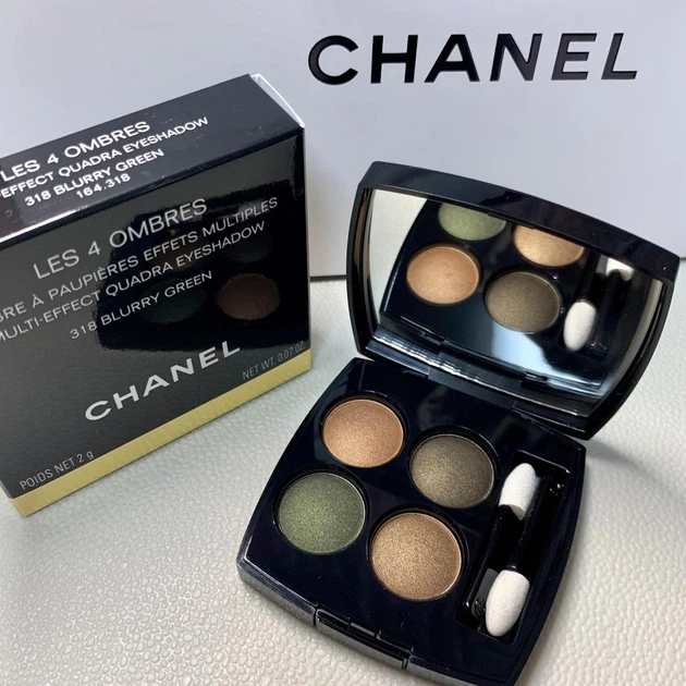 CHANEL LES 4 OMBRES 318 パリュールヴェニティエンヌ Тени для век Chanel Les 4 Ombres 318 Blurry Green 2g – купить