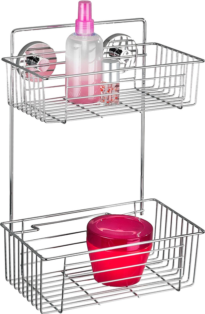 Półka łazienkowa Wenko Bari Vacuum-Loc 2 poziomy (4008838208892) - obraz 3