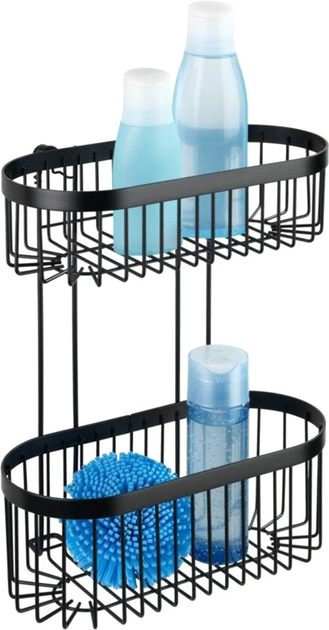 Półka łazienkowa Wenko Classic-Plus 2 poziomy Czarna (4008838269039) - obraz 4