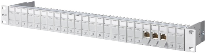 Panel krosowy Metz Connect E-DAT 24-port 1U 19" Cat 6A (130920-E) - obraz 1