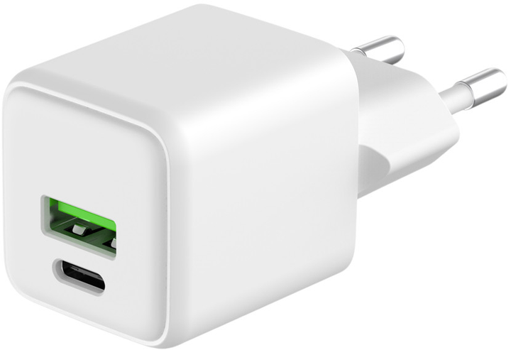 Ładowarka sieciowa alkaya 45W GaN 2 Port USB-C+A White (CR-50007) - obraz 1