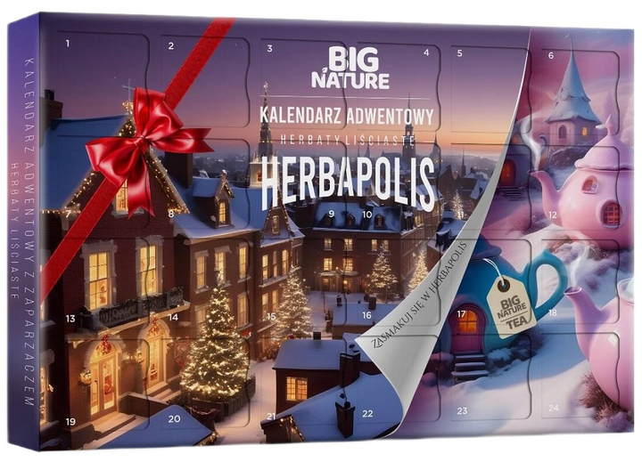 Адвент-календар Big Nature Herbapolis з листовим чаєм 24 шт (5905745621938) - зображення 1