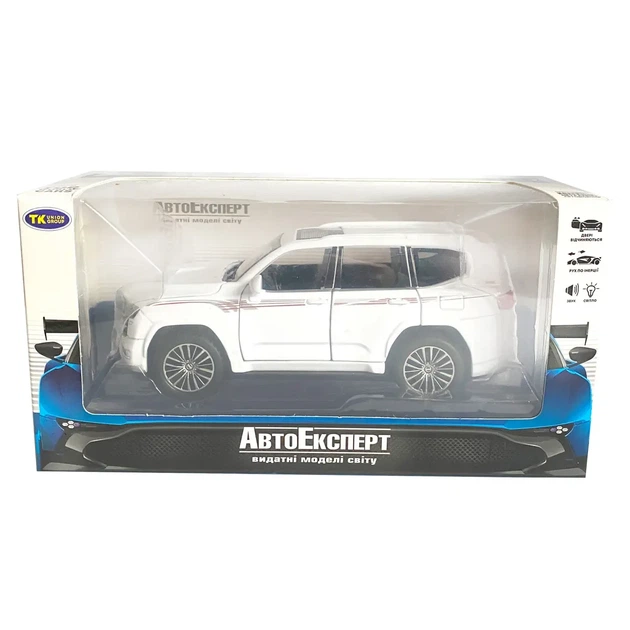 Металлическая машинка инерционная с эффектами Toyota Land Cruiser 300 Auto Expert Белый - изображение 6