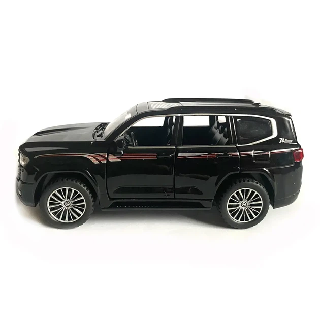 Металлическая машинка инерционная с эффектами Toyota Land Cruiser 300 Auto Expert Черный - изображение 2