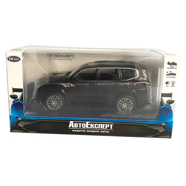 Металлическая машинка инерционная с эффектами Toyota Land Cruiser 300 Auto Expert Черный - изображение 7