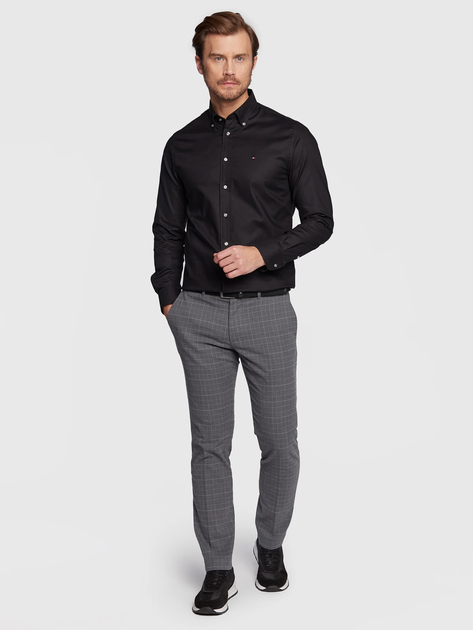Koszula męska slim fit Tommy Hilfiger MW0MW29969-BDS 40 Czarna (8720642076899) - obraz 3