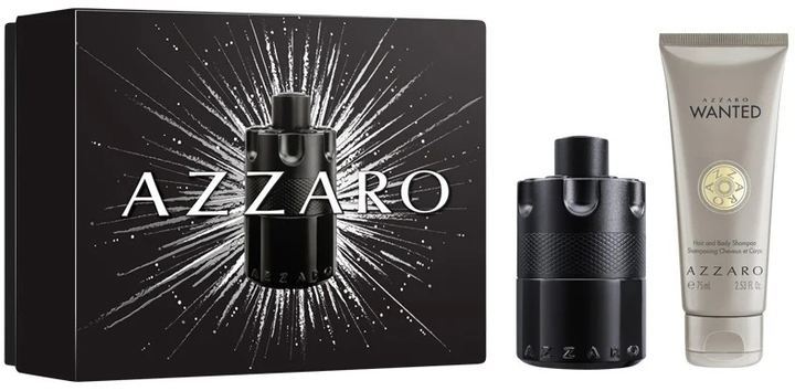 Zestaw męski Azzaro The Most Wanted Intense Woda perfumowana 50 ml + Żel pod prysznic 75 ml (3614274308068) - obraz 1