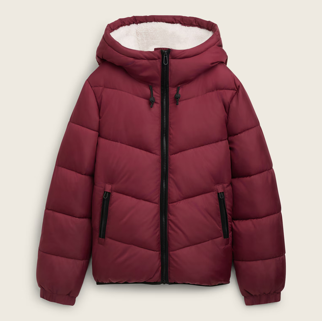 Куртка зимова коротка жіноча Tom Tailor 1042887 XS Бордова (4068127228024) - зображення 5