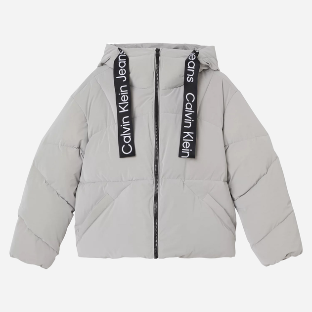 Куртка демісезонна з капюшоном жіноча Calvin Klein J20J220017-PQY XS Сіра (8719856814991) - зображення 5