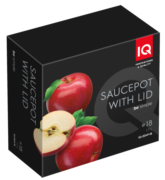 Каструля IQ Be Simple алюмінієва 18 см (1.7 л) з кришкою (IQ-2049-18) (IQ-2049-18) - зображення 6