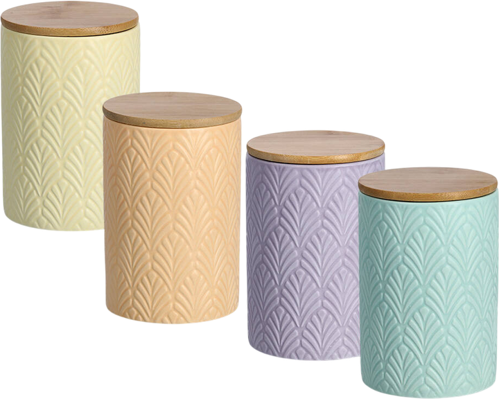 Pojemnik Zeller ceramiczny z bambusowym wieczkiem fioletowy 720 ml (4003368193564) - obraz 4