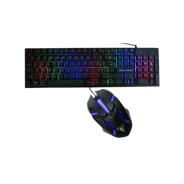 Компьютерная игровая клавиатура Jedel GK110 с подсветкой и мышкой, черного цвета. - изображение 2