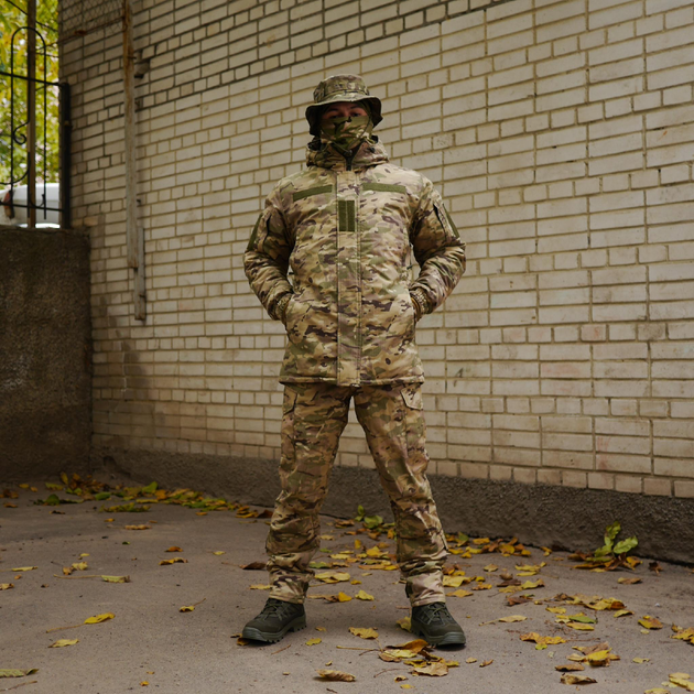 Тактичний зимовий костюм,форма військова зимова мультикам ,тактичний костюм на флісі розмір 46 - зображення 2