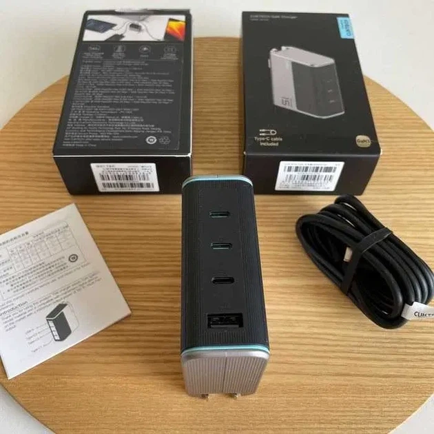Комплект: Адаптер быстрой зарядки CUKTECH 15 GaN до 140W на 4 порта с кабелем 1,5м 6А 240W PD3.1 для Xiaomi - изображение 4