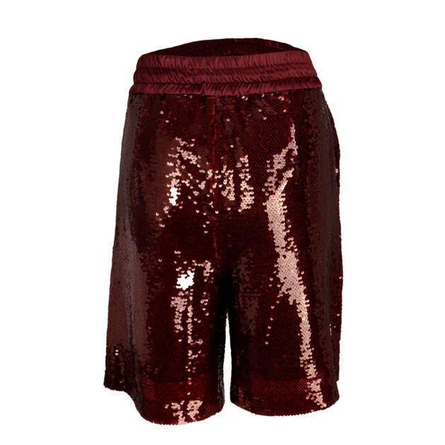 Женские шорты женские ZARA Бордовый M 251024-126799 - изображение 3