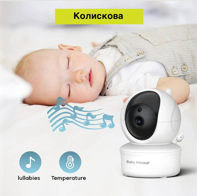 Видеоняня Baby Monitor SM650B с видеонаблюдением, двусторонней связью, датчиком звука и ночным видением + ЖК дисплей - изображение 7