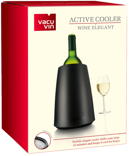 Відро-охолоджувач для пляшки вина Vacu Vin Active Cooler Wine Elegant Black (3649460) - зображення 1