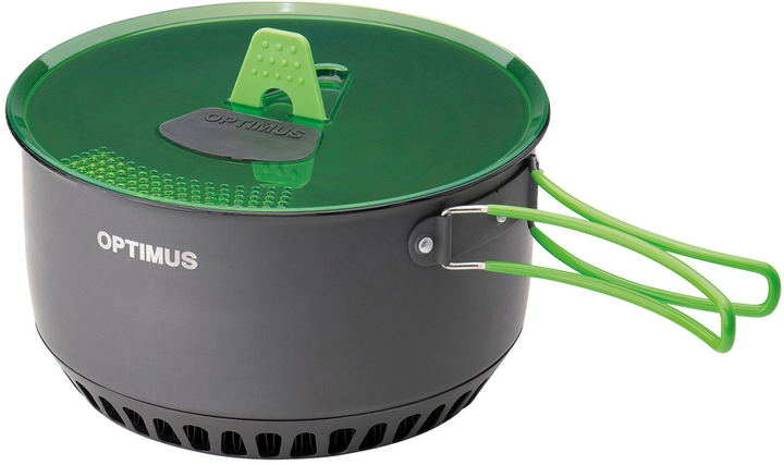 Zestaw naczyń Optimus Terra Camp 4 Pot Set 6 części Czarny-limonkowy (8020677) - obraz 5
