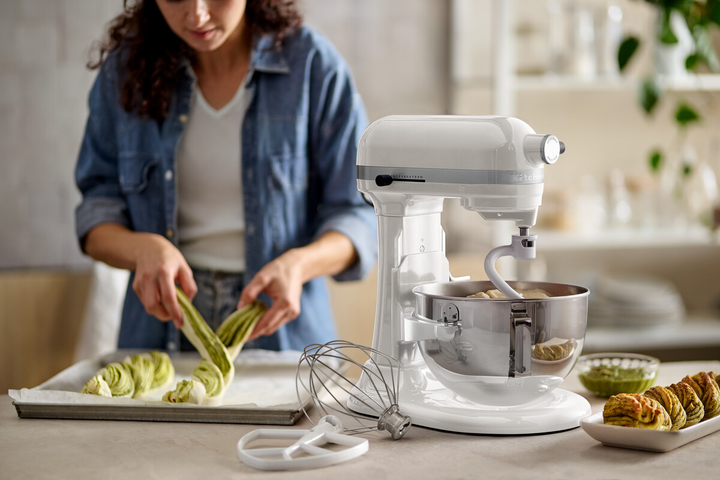 Кухонна машина KitchenAid Heavy Duty 5.2 л 5KSM55SXXEWH з відкидним блоком, Біла - зображення 13