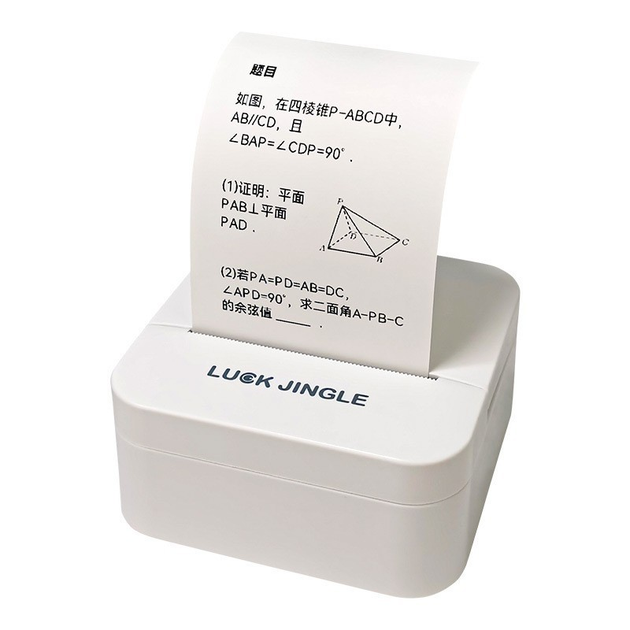 Портативний принтер bluetooth, кишеньковий термопринтер Luck Jingle А6 Білий - зображення 6