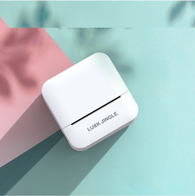 Портативний принтер bluetooth, кишеньковий термопринтер Luck Jingle А6 Білий - зображення 8