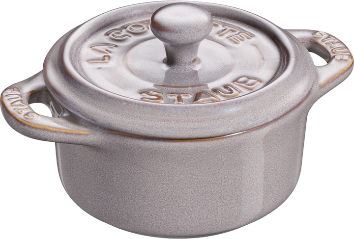 Каструля Staub Mini Cocotte кругла Антична Сіра 200 мл (4009839376993)  - зображення 1