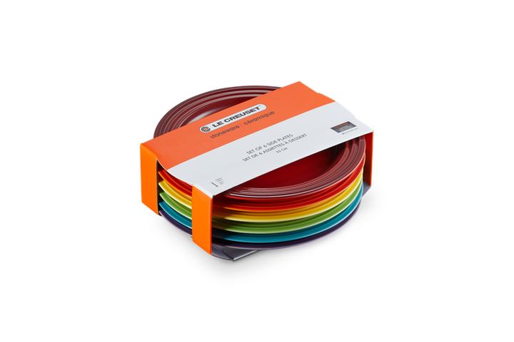 Набір із 6 десертних тарілок Le Creuset Rainbow 22 см різнокольоровий (79285228359006) - Фото 4 Набір із 6 десертних тарілок Le Creuset Rainbow 22 см різнокольоровий (79285228359006) - зображення 4