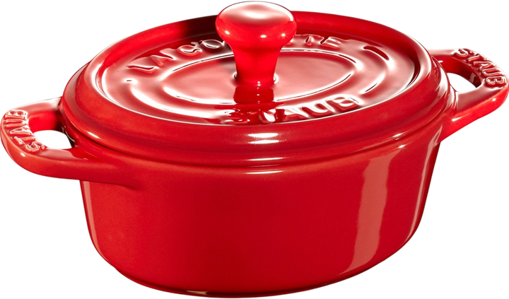 Garnek Staub Mini Cocotte owalny Czerwony 200 ml (4009839316531)  - obraz 1