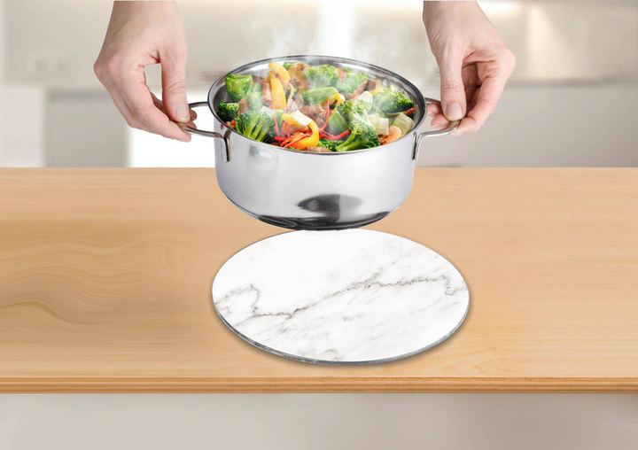 Podstawka pod garnek Wenko szklana 20 cm Biała (4008838331668) - obraz 4