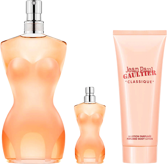 Zestaw damski Jean Paul Gaultier Classique Woda toaletowa 100 ml + Woda toaletowa 6 ml + Balsam do ciała 75 ml (8435415092531) - obraz 2