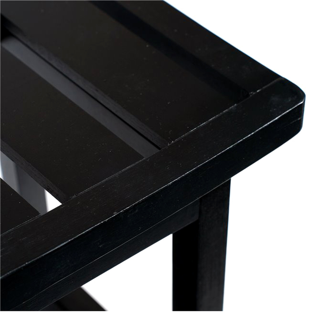 Табурет туалетний 5five Simply Smart з поличкою для аксесуарів Чорний 46 x 25 x 40 см (3560232709395) - зображення 4