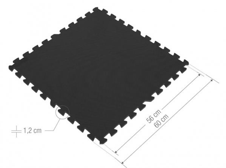 Набір захисних килимків Gorilla Sports 60 x 60 x 1.2 см 6 + 12 шт Black (4260200847218) - зображення 3
