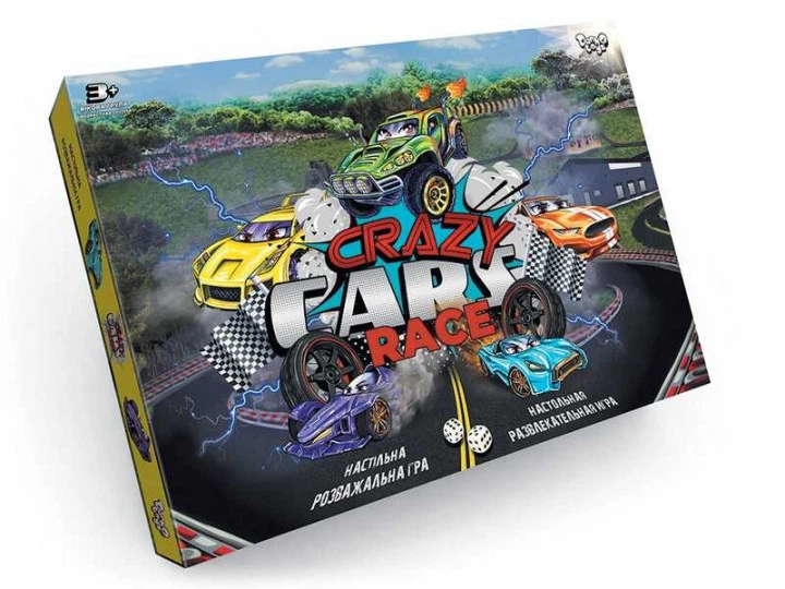 Дитяча настільна розважальна гра "Crazy Cars Race" DTG94R від 3х років Danko Toys DTG94R - зображення 2