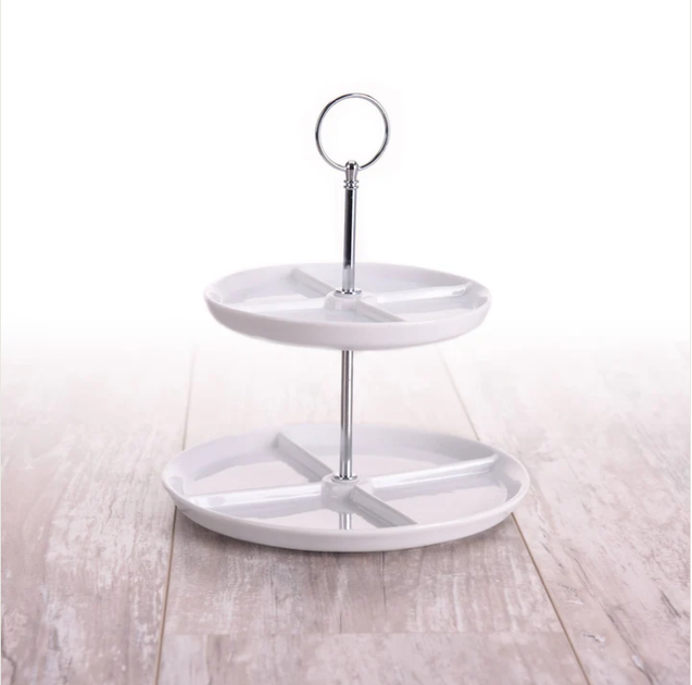Patera na owoce Secret de Gourmet porcelanowa dwupoziomowa (8719987146978) - obraz 3