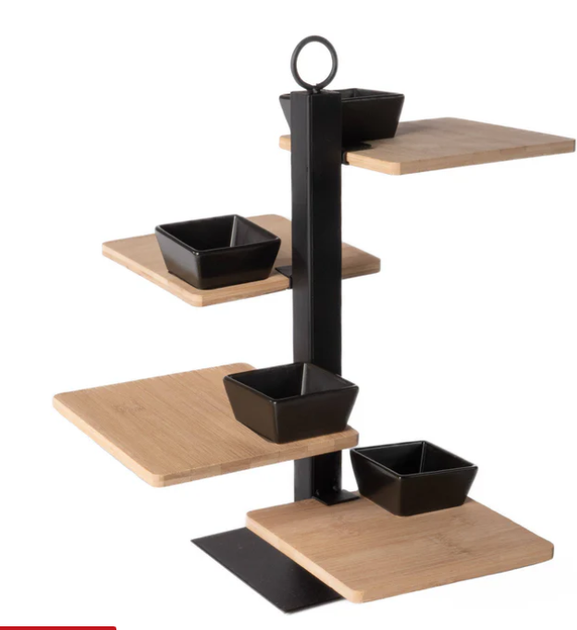 Стелаж для подачі закусок Excellent Houseware 4-поверхова 37 см (8720573213103) - зображення 5